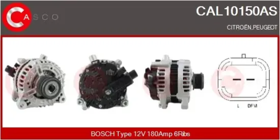 Generator 12 V CASCO CAL10150AS Bild Generator 12 V CASCO CAL10150AS