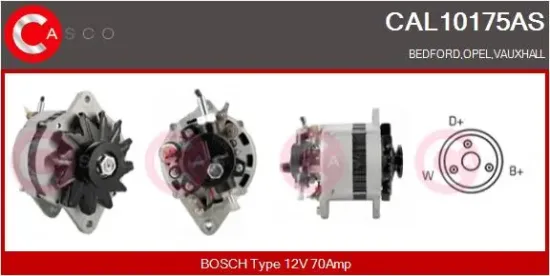 Generator 12 V CASCO CAL10175AS Bild Generator 12 V CASCO CAL10175AS