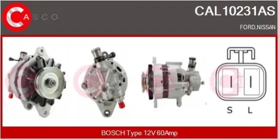 Generator 12 V CASCO CAL10231AS Bild Generator 12 V CASCO CAL10231AS