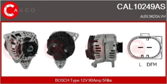 Generator 12 V CASCO CAL10249AS Bild Generator 12 V CASCO CAL10249AS