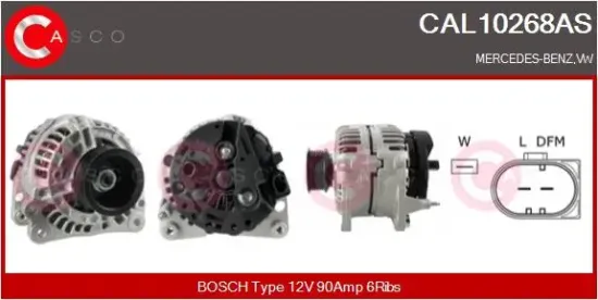 Generator 12 V CASCO CAL10268AS Bild Generator 12 V CASCO CAL10268AS