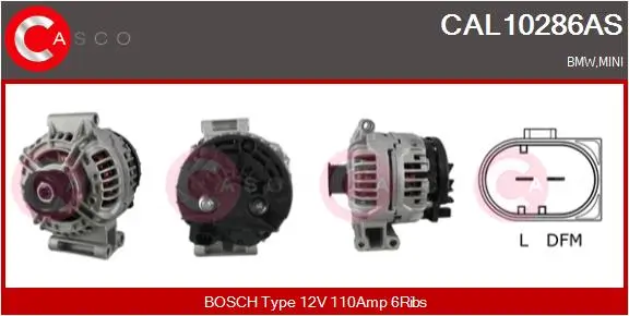 Generator 12 V CASCO CAL10286AS