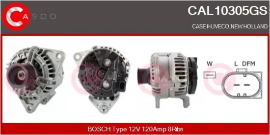 Generator 12 V CASCO CAL10305GS Bild Generator 12 V CASCO CAL10305GS