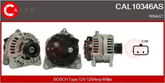 Generator 12 V CASCO CAL10346AS Bild Generator 12 V CASCO CAL10346AS
