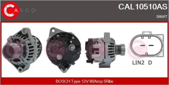 Generator 12 V CASCO CAL10510AS Bild Generator 12 V CASCO CAL10510AS