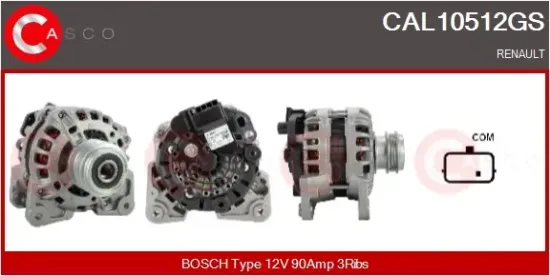 Generator 12 V CASCO CAL10512GS Bild Generator 12 V CASCO CAL10512GS