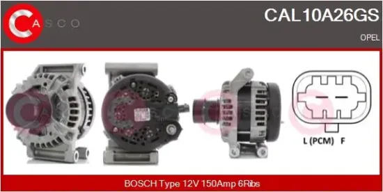 Generator 12 V CASCO CAL10A26GS Bild Generator 12 V CASCO CAL10A26GS