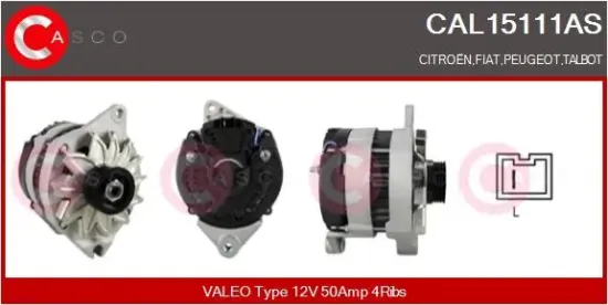Generator 12 V CASCO CAL15111AS Bild Generator 12 V CASCO CAL15111AS