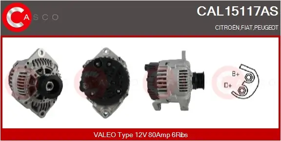 Generator 12 V CASCO CAL15117AS