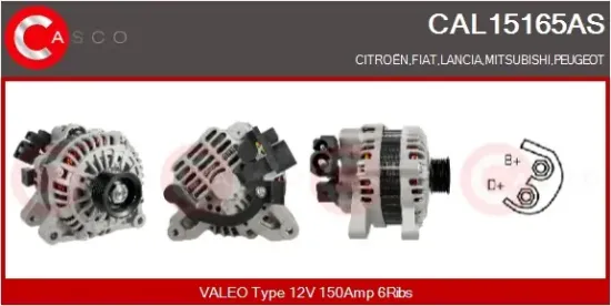 Generator 12 V CASCO CAL15165AS Bild Generator 12 V CASCO CAL15165AS