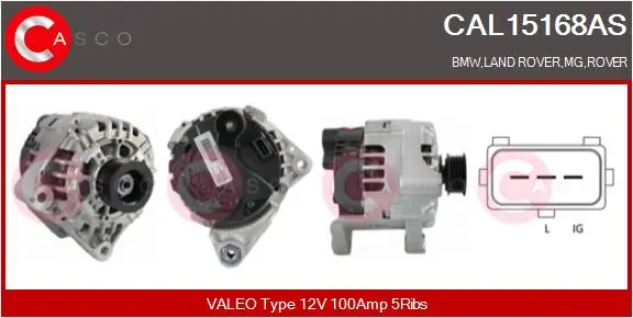 Generator 12 V CASCO CAL15168AS