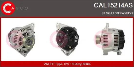 Generator 12 V CASCO CAL15214AS Bild Generator 12 V CASCO CAL15214AS