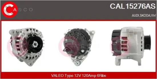 Generator 12 V CASCO CAL15276AS Bild Generator 12 V CASCO CAL15276AS