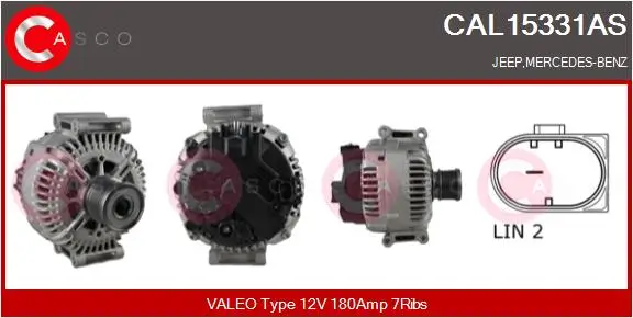 Generator 12 V CASCO CAL15331AS