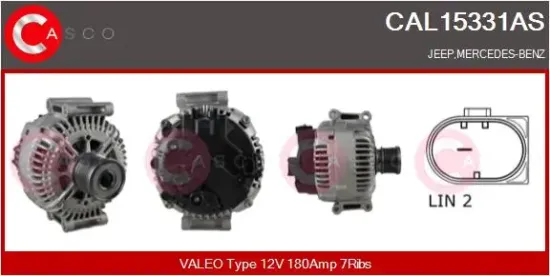 Generator 12 V CASCO CAL15331AS Bild Generator 12 V CASCO CAL15331AS