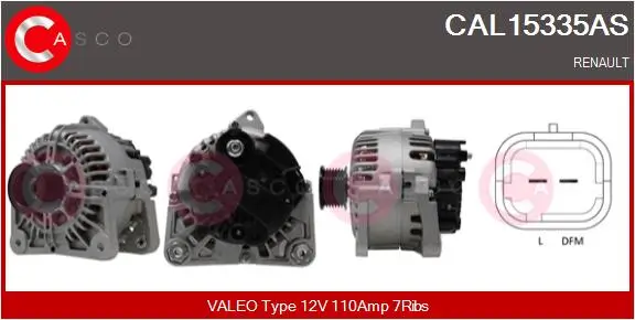 Generator 12 V CASCO CAL15335AS