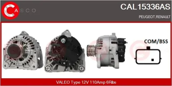 Generator 12 V CASCO CAL15336AS Bild Generator 12 V CASCO CAL15336AS
