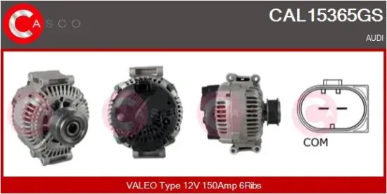 Generator 12 V CASCO CAL15365GS Bild Generator 12 V CASCO CAL15365GS