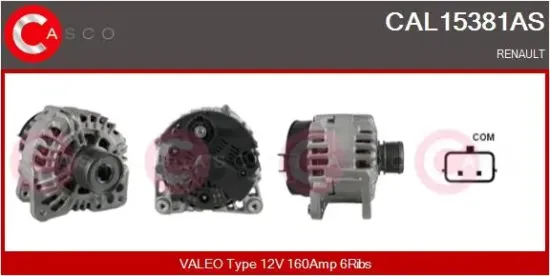 Generator 12 V CASCO CAL15381AS Bild Generator 12 V CASCO CAL15381AS