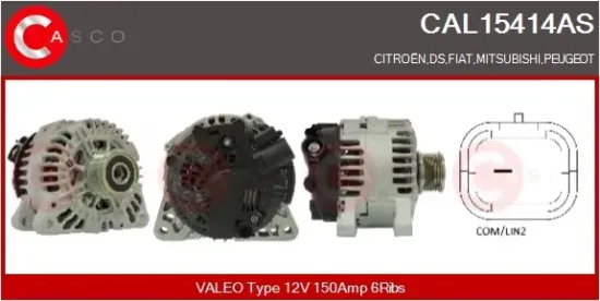 Generator 12 V CASCO CAL15414AS Bild Generator 12 V CASCO CAL15414AS