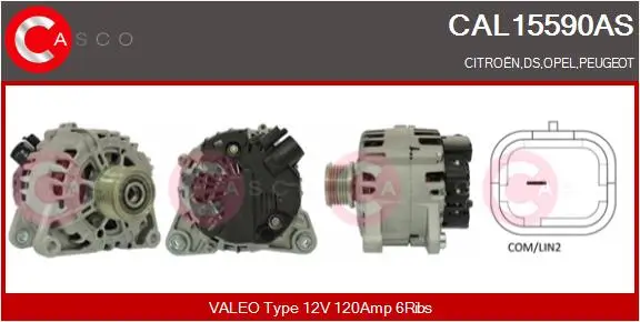 Generator 12 V CASCO CAL15590AS
