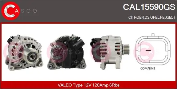 Generator 12 V CASCO CAL15590GS