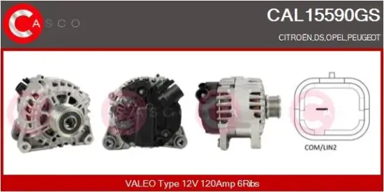 Generator 12 V CASCO CAL15590GS Bild Generator 12 V CASCO CAL15590GS