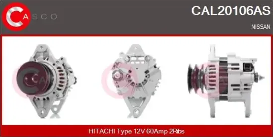 Generator 12 V CASCO CAL20106AS Bild Generator 12 V CASCO CAL20106AS