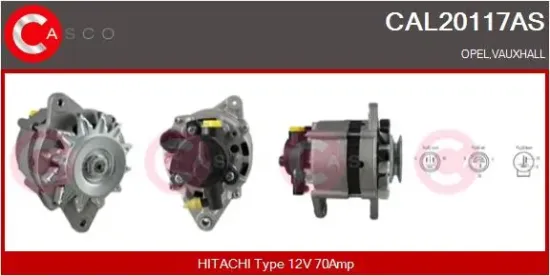 Generator 12 V CASCO CAL20117AS Bild Generator 12 V CASCO CAL20117AS