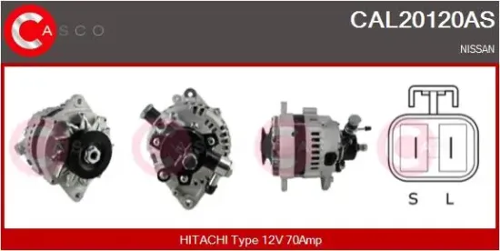 Generator 12 V CASCO CAL20120AS Bild Generator 12 V CASCO CAL20120AS