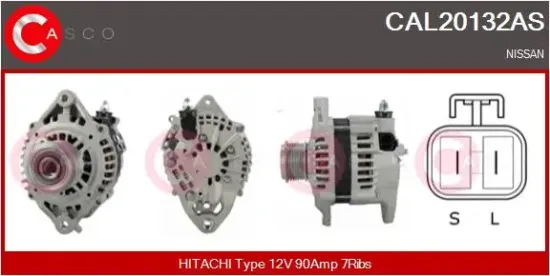 Generator 12 V CASCO CAL20132AS Bild Generator 12 V CASCO CAL20132AS