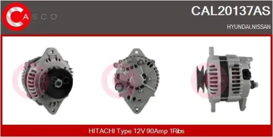 Generator 12 V CASCO CAL20137AS Bild Generator 12 V CASCO CAL20137AS