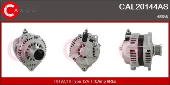 Generator 12 V CASCO CAL20144AS Bild Generator 12 V CASCO CAL20144AS