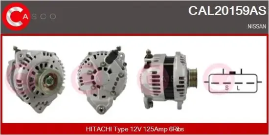 Generator 12 V CASCO CAL20159AS Bild Generator 12 V CASCO CAL20159AS