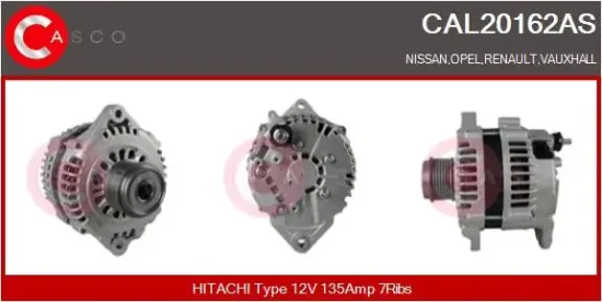 Generator 12 V CASCO CAL20162AS Bild Generator 12 V CASCO CAL20162AS