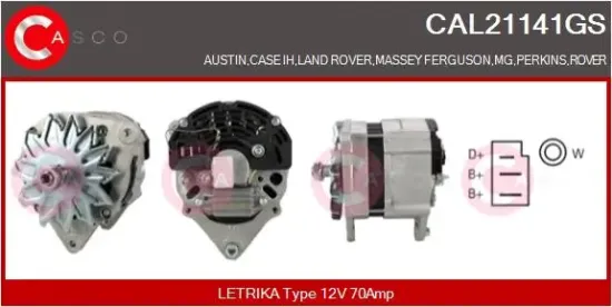 Generator 12 V CASCO CAL21141GS Bild Generator 12 V CASCO CAL21141GS