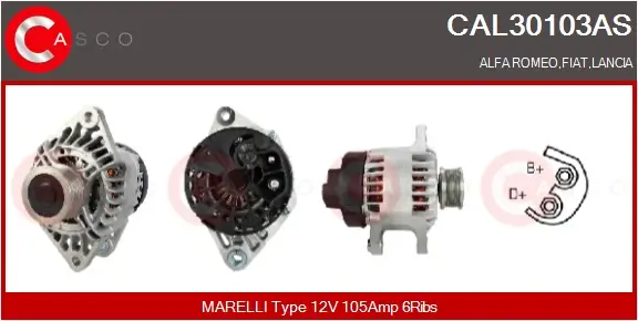 Generator 12 V CASCO CAL30103AS