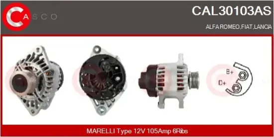 Generator 12 V CASCO CAL30103AS Bild Generator 12 V CASCO CAL30103AS