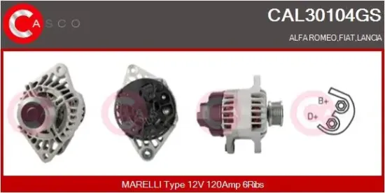 Generator 12 V CASCO CAL30104GS Bild Generator 12 V CASCO CAL30104GS