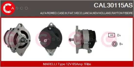 Generator 12 V CASCO CAL30115AS Bild Generator 12 V CASCO CAL30115AS