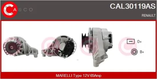 Generator 12 V CASCO CAL30119AS Bild Generator 12 V CASCO CAL30119AS