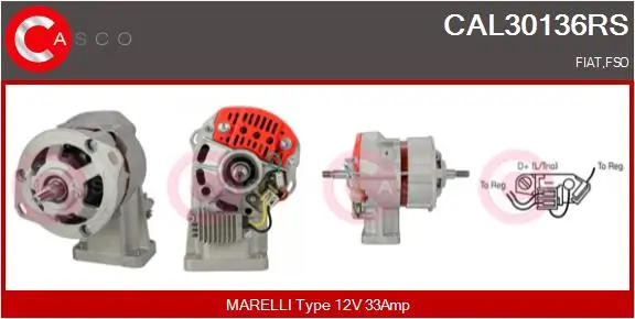 Generator 12 V CASCO CAL30136RS