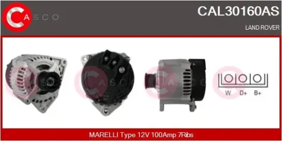 Generator 12 V CASCO CAL30160AS Bild Generator 12 V CASCO CAL30160AS
