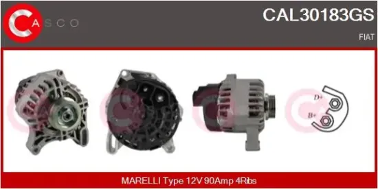 Generator 12 V CASCO CAL30183GS Bild Generator 12 V CASCO CAL30183GS