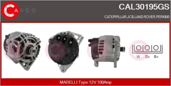 Generator 12 V CASCO CAL30195GS Bild Generator 12 V CASCO CAL30195GS
