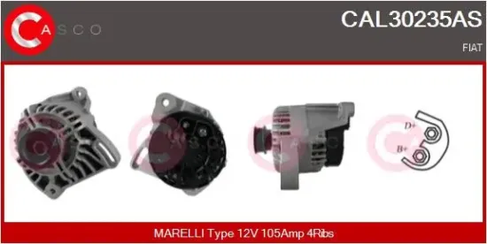 Generator 12 V CASCO CAL30235AS Bild Generator 12 V CASCO CAL30235AS