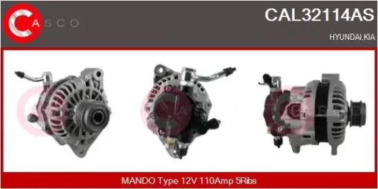 Generator 12 V CASCO CAL32114AS Bild Generator 12 V CASCO CAL32114AS