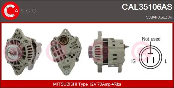 Generator 12 V CASCO CAL35106AS