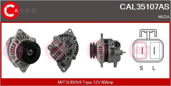 Generator 12 V CASCO CAL35107AS