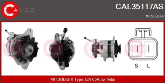 Generator 12 V CASCO CAL35117AS Bild Generator 12 V CASCO CAL35117AS